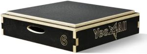 Yes4All 3 in 1 Wooden Plyo Box for Home Gym and Outdoor Use | Plyometric Box Platform by Yes4All Ideal for Jump Trainin